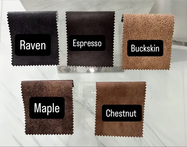 Leather color swatches